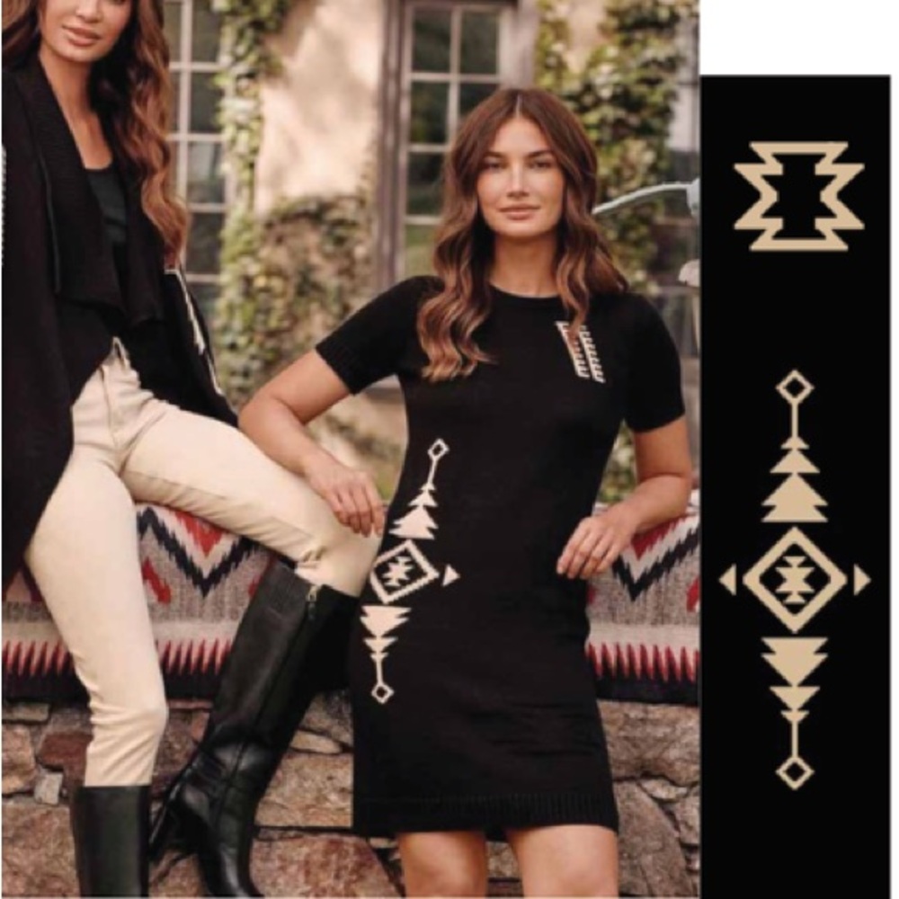 NWT Lauren Ralph Lauren - Southwestern Sweater Aztec Dress - Size XSP